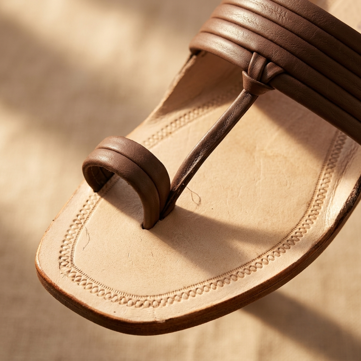 Brown Rajneeti Chappal