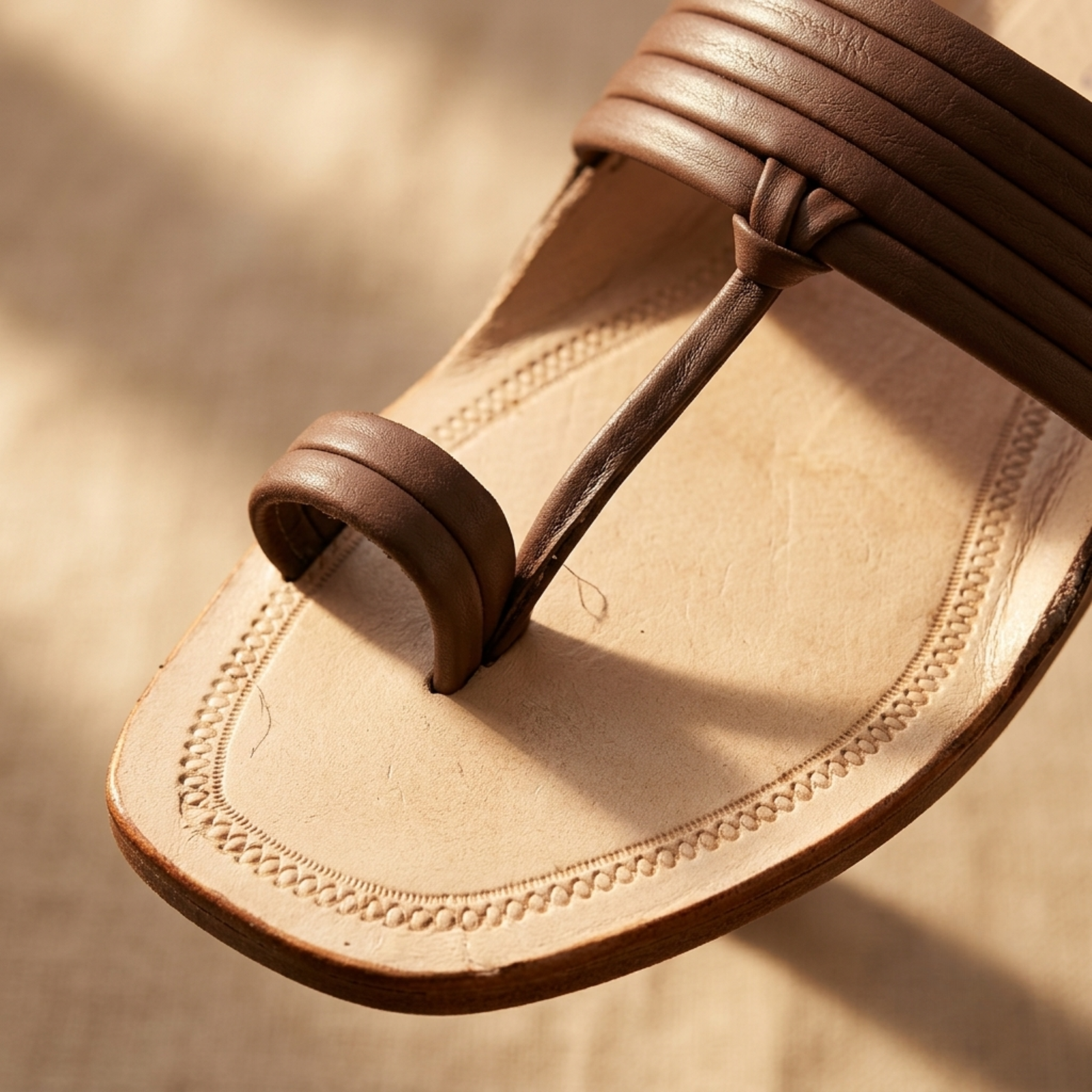Brown Rajneeti Chappal
