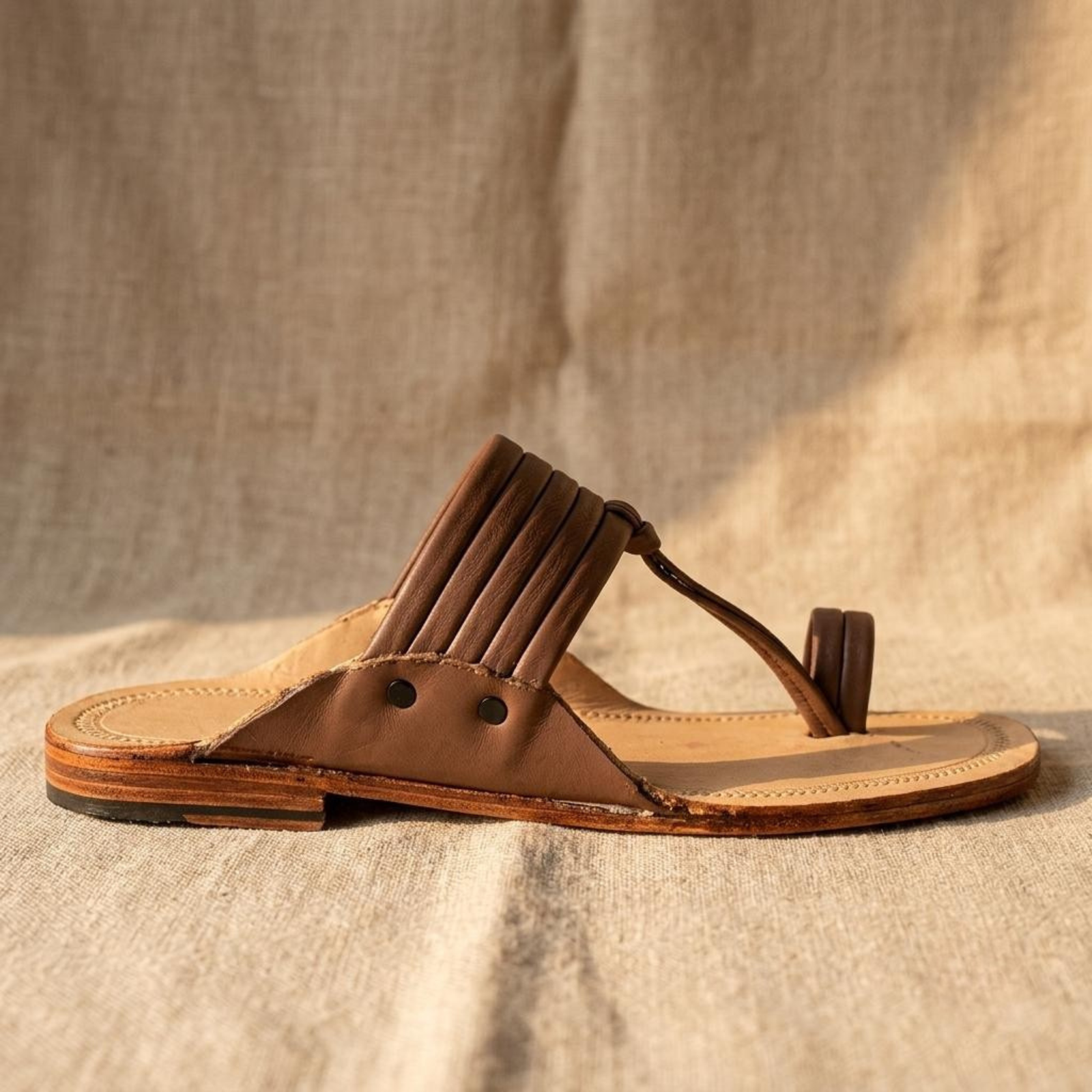 Brown Rajneeti Chappal