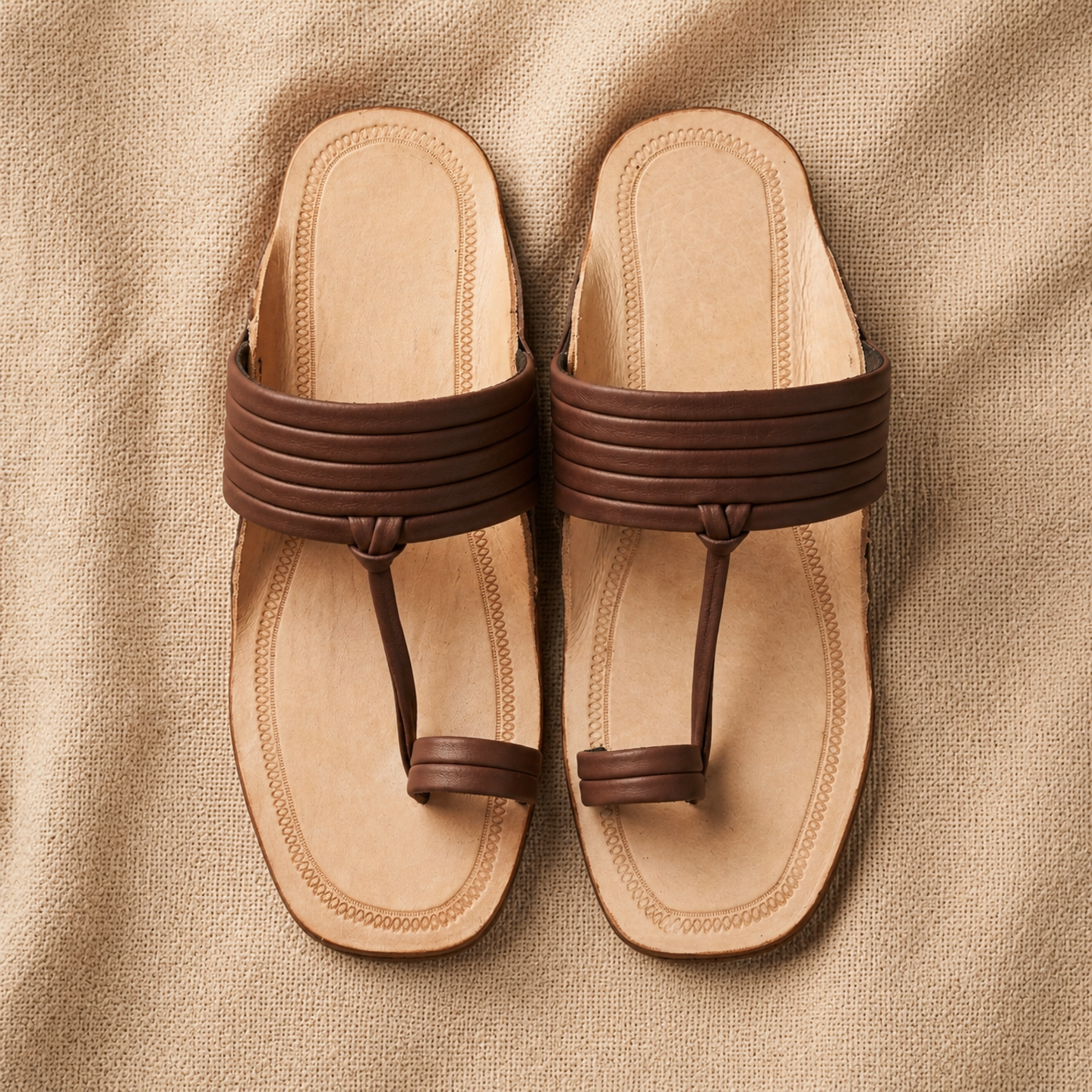 Brown Rajneeti Chappal